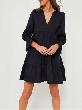 Pomander Place Navy Cotton Poplin Kenzo Dress
